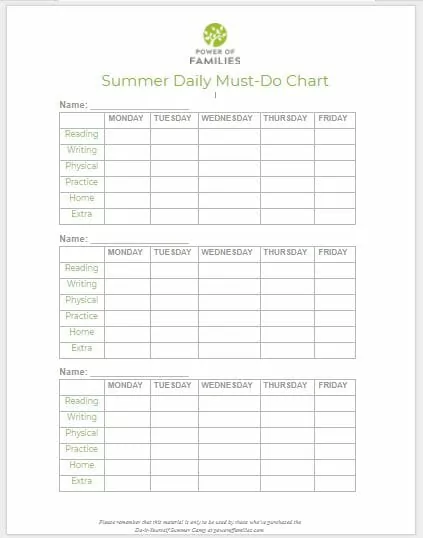 Kids To Do Chart